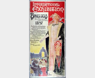 Рекламный плакат Всемирной выставки 1897 года (Брюссель, Бельгия)
